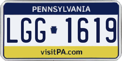 PA license plate LGG1619