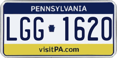 PA license plate LGG1620