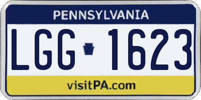 PA license plate LGG1623