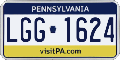 PA license plate LGG1624