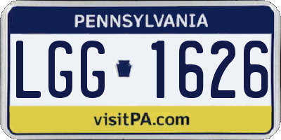 PA license plate LGG1626