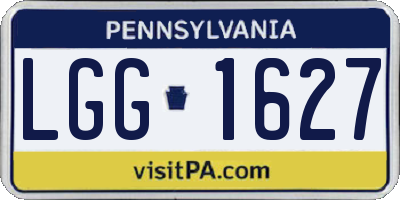 PA license plate LGG1627
