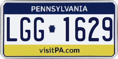 PA license plate LGG1629