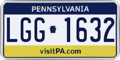 PA license plate LGG1632