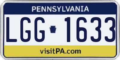 PA license plate LGG1633