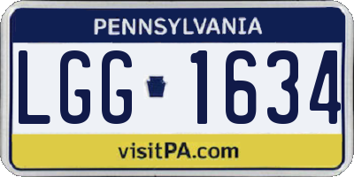 PA license plate LGG1634