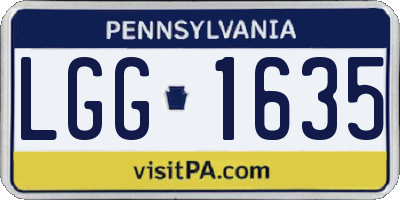PA license plate LGG1635