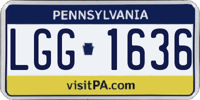 PA license plate LGG1636