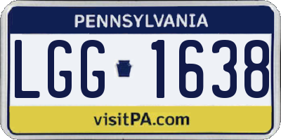 PA license plate LGG1638