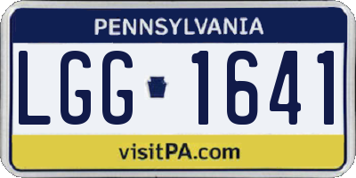 PA license plate LGG1641