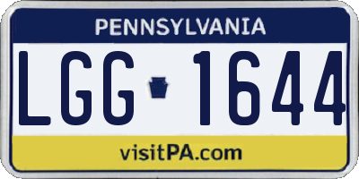 PA license plate LGG1644