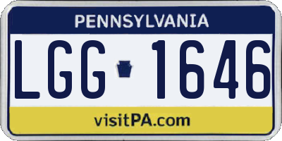 PA license plate LGG1646