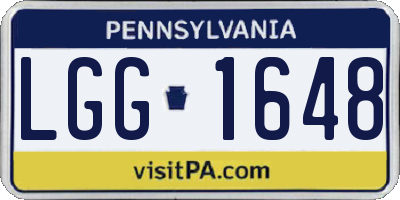 PA license plate LGG1648