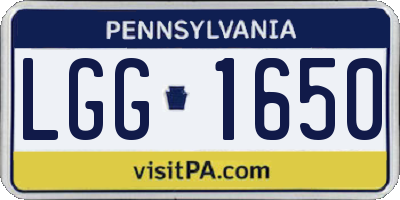 PA license plate LGG1650