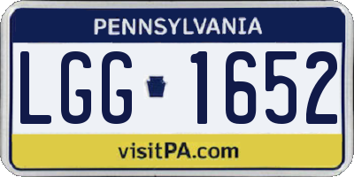 PA license plate LGG1652