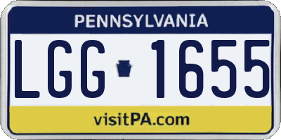 PA license plate LGG1655