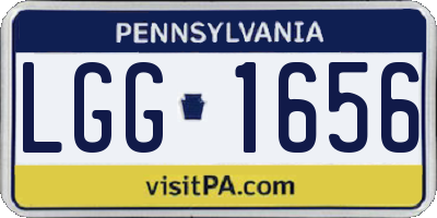 PA license plate LGG1656