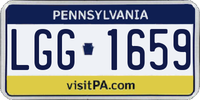 PA license plate LGG1659