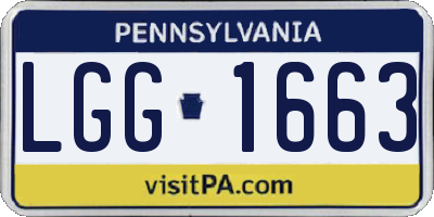 PA license plate LGG1663