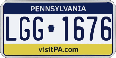 PA license plate LGG1676