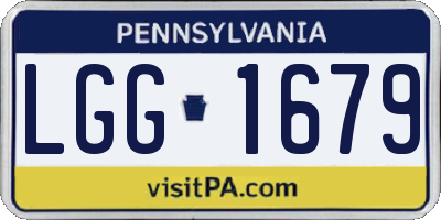 PA license plate LGG1679