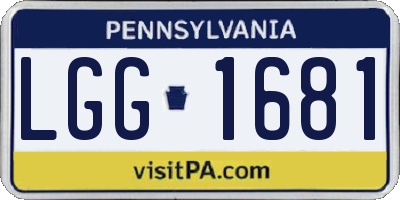 PA license plate LGG1681