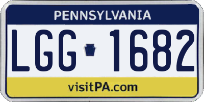 PA license plate LGG1682