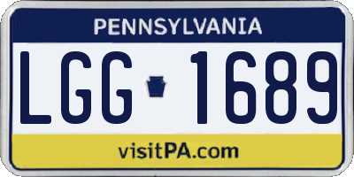 PA license plate LGG1689