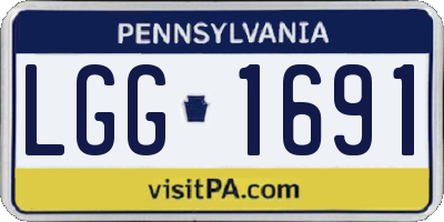 PA license plate LGG1691