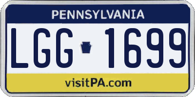 PA license plate LGG1699