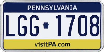 PA license plate LGG1708