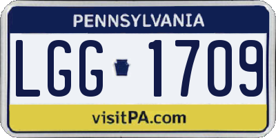 PA license plate LGG1709
