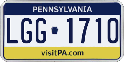 PA license plate LGG1710