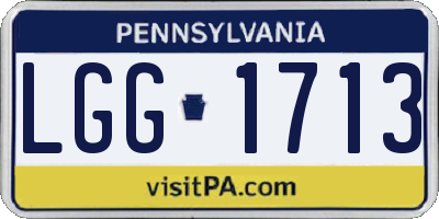 PA license plate LGG1713