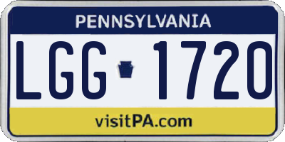 PA license plate LGG1720