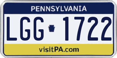 PA license plate LGG1722