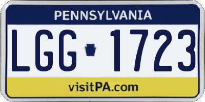 PA license plate LGG1723