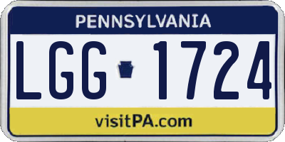 PA license plate LGG1724