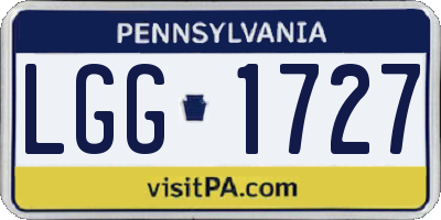 PA license plate LGG1727