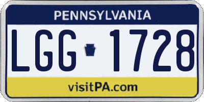 PA license plate LGG1728