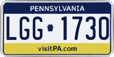 PA license plate LGG1730
