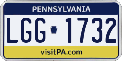 PA license plate LGG1732