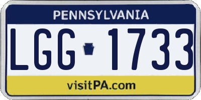 PA license plate LGG1733