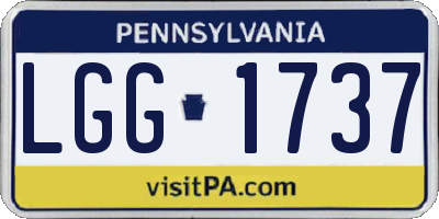 PA license plate LGG1737