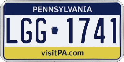 PA license plate LGG1741