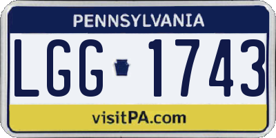 PA license plate LGG1743