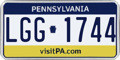 PA license plate LGG1744