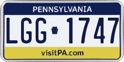 PA license plate LGG1747