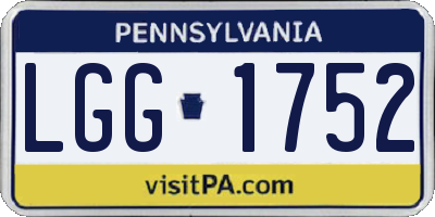 PA license plate LGG1752