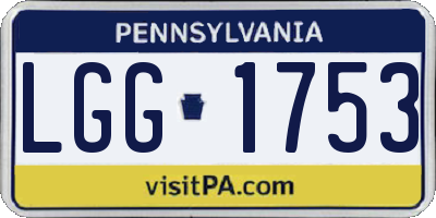 PA license plate LGG1753